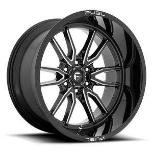 Clash 6 - D761 Gloss Black Milled - 22x12