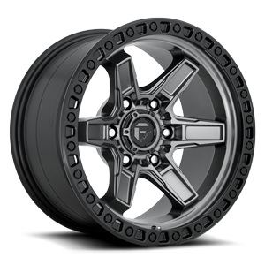 Kicker 6 - D698 Matte Gunmetal with Black Bead Ring 17x9