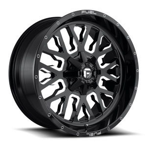 Stroke - D611 22x10 +10 | Gloss Black & Milled 